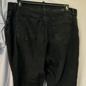 Black Lee Plus Relaxed Fit Straight Leg Mid Rise 18w Petite